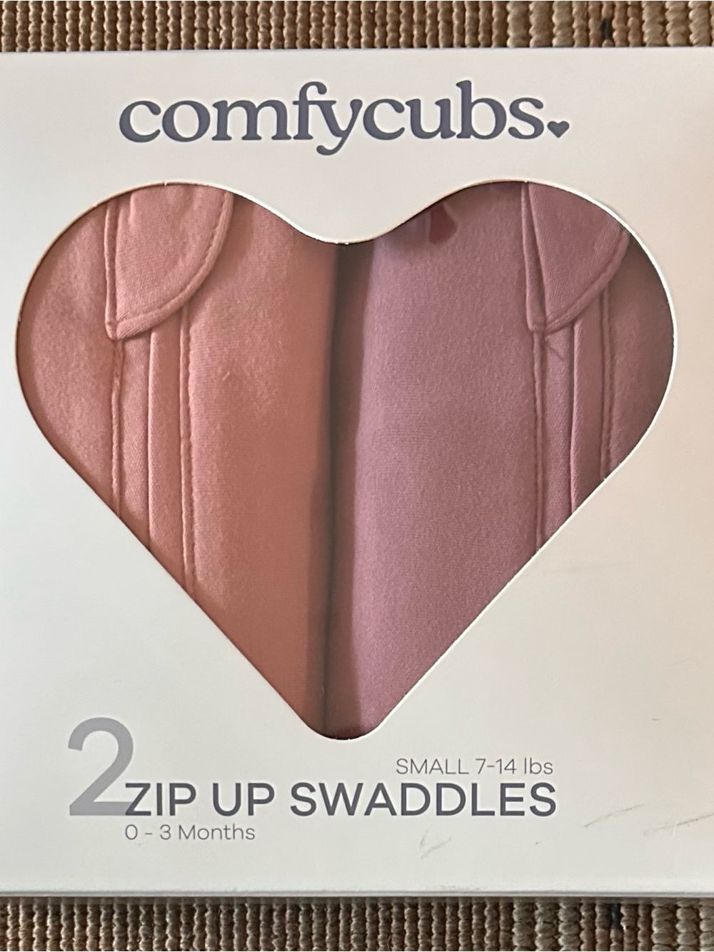 Pink 2-Pack Zip Up Swaddles